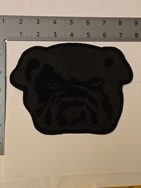 Polo Ralph Lauren Patches Embroidered Black Gray Bulldog Patch